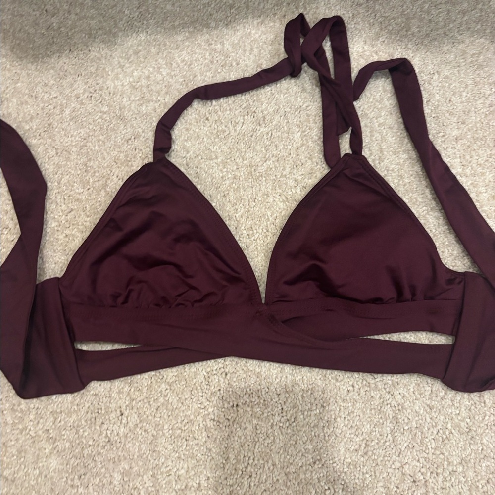 Elegant Burgundy Bikini Top